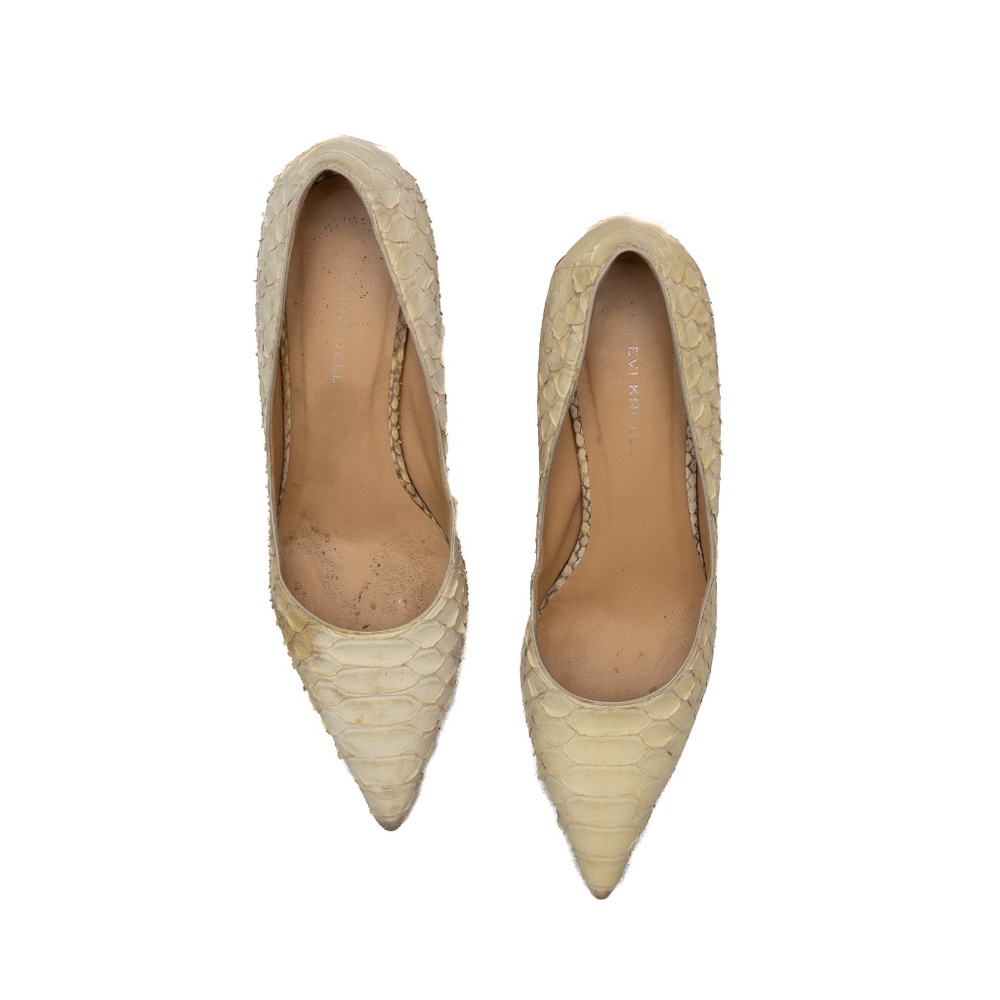 Devi Kroell Beige Python Wedge Heels Size 36 (Us … - image 6